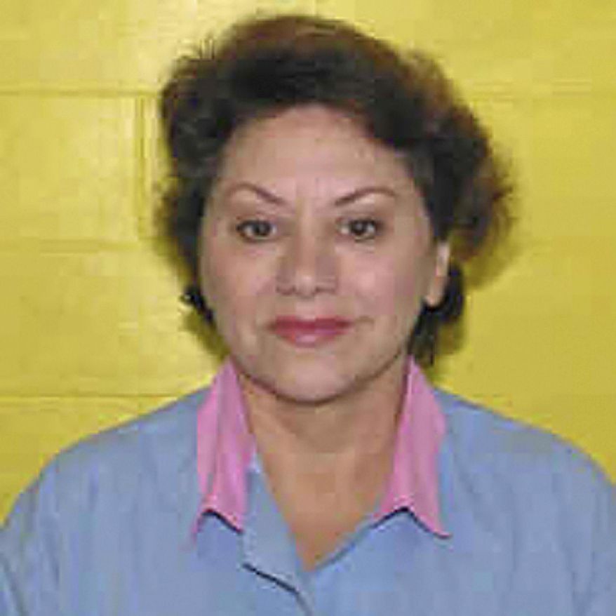 This undated photo provided by the Ohio Department of Rehabilitation and Correction shows death row inmate Donna Roberts, convicted of complicity in the aggravated murder of her ex-husband Robert Fingerhut, shot to death Dec. 11, 2001, by her boyfriend Nathaniel Jackson in hopes of collecting insurance money. The Ohio Supreme Court is scheduled to hear another appeal Tuesday, Feb. 7, 2017, by Roberts, the state's only condemned female killer, of her death sentence. (Ohio Department of Rehabilitation and Correction via AP)