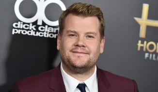 In this Nov. 1, 2015, file photo, James Corden arrives at the Hollywood Film Awards in Beverly Hills, Calif. (Photo by Jordan Strauss/Invision/AP, File)