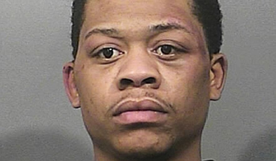 This undated photo provided by the Lake County Sheriff's Department in Crown Point, Ind., shows Carl Le'Ellis Blount, who was sentenced Wednesday, Feb. 8, 2017, to life in prison without parole for fatally shooting July 6, 2014, of an Indiana police officer sitting in his patrol car. (Lake County (Ind.) Sheriff's Department via AP)