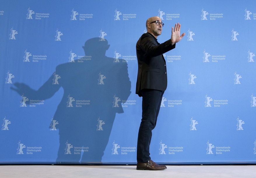 Director Stanley Tucci poses for the photographers during a photo call for the film 'Final Portrait' at the 2017 Berlinale Film Festival in Berlin, Germany, Saturday, Feb. 11, 2017. (AP Photo/Michael Sohn)