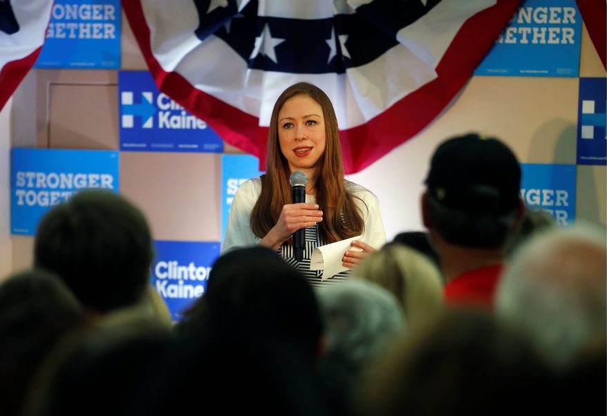 Chelsea Clinton campaigned for her mother, presidential candidate Hillary Clinton, and now says she has political ambitions of her own. (Associated Press)