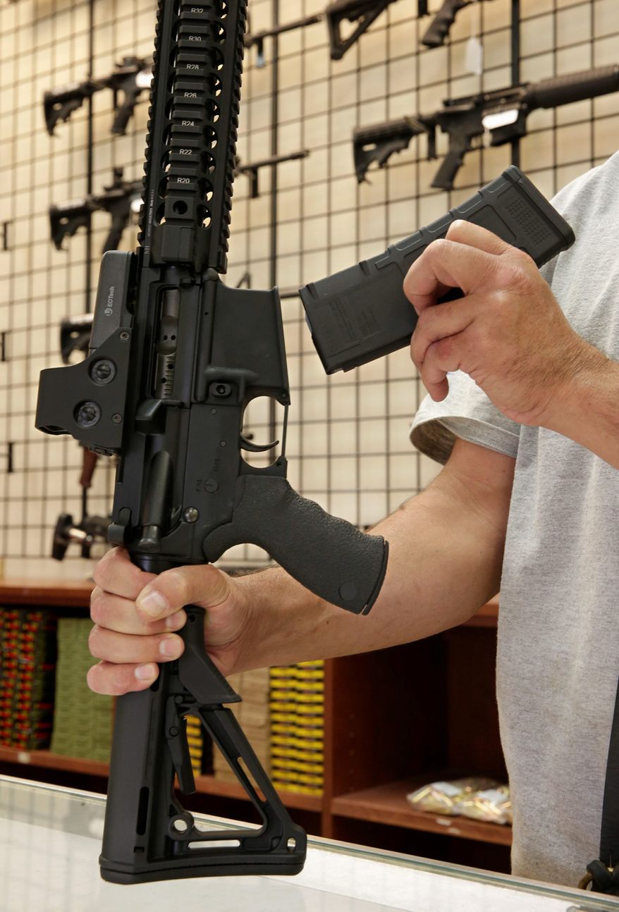 The San Francisco attorney's office says the city is being proactive before a ban on large-capacity magazines takes effect because studies show upticks in purchasing in anticipation of gun laws. (Associated Press)