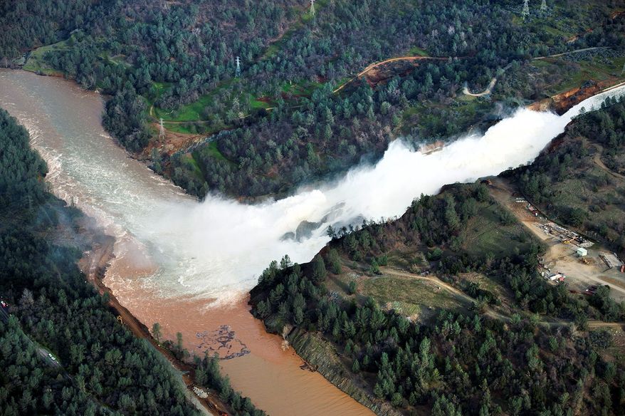 The California Department of Water Resources increased the amount of water being discharged from Lake Oroville in anticipation of storms later this week as well as snowmelt this spring, but criticism about neglect of the 50-year-old dam continues to flood the office of Gov. Jerry Brown. (Associated Press)