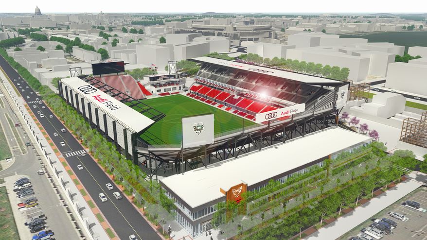 The D.C. United's new soccer stadium will be known at Audi Field and is scheduled to open in mid-2018. (Photo by D.C. United) **FILE**