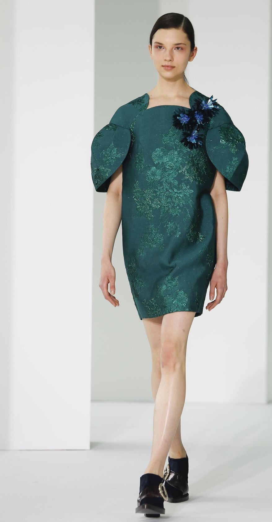 The Delpozo collection is modeled during Fashion Week, Wednesday, Feb. 15, 2017, in New York. (AP Photo/Bebeto Matthews)