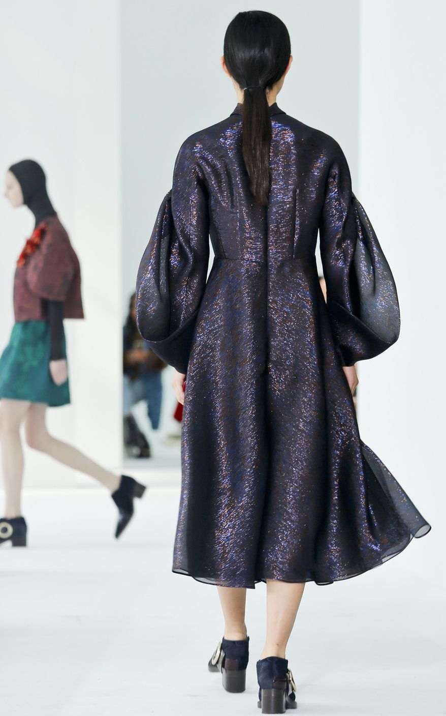 The Delpozo collection is modeled during Fashion Week, Wednesday, Feb. 15, 2017, in New York. (AP Photo/Bebeto Matthews)