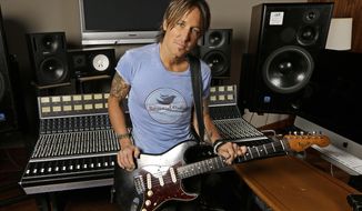 FILE - In this April 14, 2016, file photo, Keith Urban poses in Nashville, Tenn., to promote his latest album, &amp;quot;Ripcord.&amp;quot; Urban leads nominations for the Academy of Country Music Awards with seven nominations as both artist and producer for his record “Ripcord.” The nominations were announced Thursday, Feb. 16, 2017, on “CBS This Morning.” (AP Photo/Mark Humphrey, File)