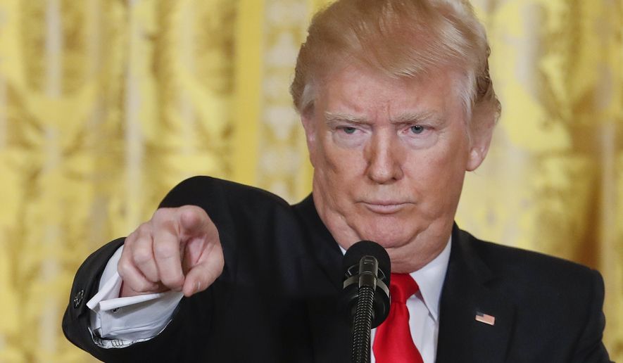 Although his relationship with the media has hit a low point, it&#39;s undeniable that President Trump has made himself available to journalists more often than his predecessors during his first 18 months in office. (Associated Press/File)