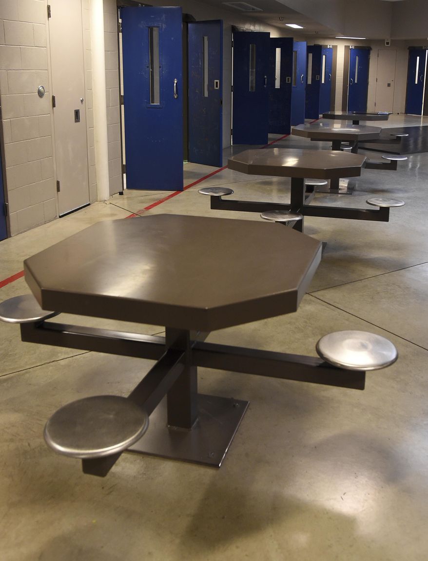 ADVANCE FOR WEEKEND EDITIONS, FEB. 18-19 - This Feb. 2, 2017 photo, shows a sitting area at Thurston County's Juvenile Detention Facility in Tumwater, Wash., which has seen massive population decreases in recent years due to changes in how juvenile cases are handled. (Steve Bloom/The Olympian via AP)