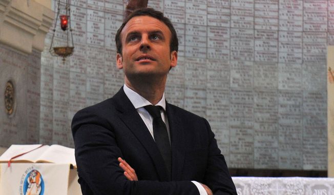 French presidential candidate Emmanuel Macron has created a center-left party in a bid to shake up what he views as a hyperideological political culture. (Associated Press)