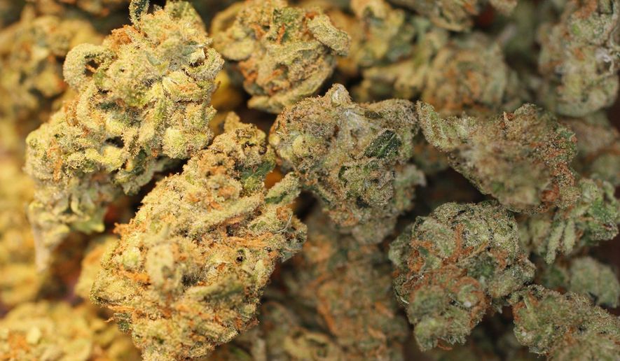 In this Sunday June 15, 2008, file image, marijuana is displayed at The Green House coffee shop in Amsterdam. (AP Photo/Peter Dejong) ** FILE **