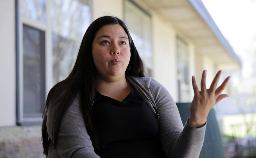 Grassroots Immigrations Programs Director Cristina Parker talks about the challenges facing immigrants living illegally in the United States, Wednesday, Feb. 22, 2017, in Austin, Texas. Around the country, President Donald Trump's efforts to crack down on the estimated 11 million immigrants living illegally in the U.S. have spread fear and anxiety and led many people to brace for arrest and to change up their daily routines in hopes of not getting caught. (AP Photo/Eric Gay)