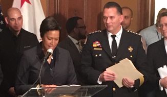 D.C. Mayor Muriel Bowser and the D.C. Council are wringing their hands over how to stem the flow of officers either retiring or moving to better paying and less dangerous jurisdictions. .(Ryan M. McDermott/The Washington Times/File)
