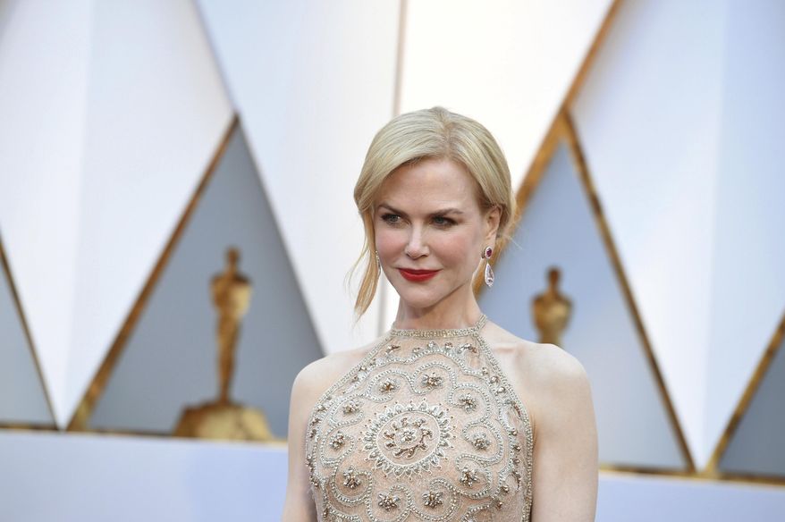 Nicole Kidman arrives at the Oscars on Sunday, Feb. 26, 2017, at the Dolby Theatre in Los Angeles. (Photo by Jordan Strauss/Invision/AP)