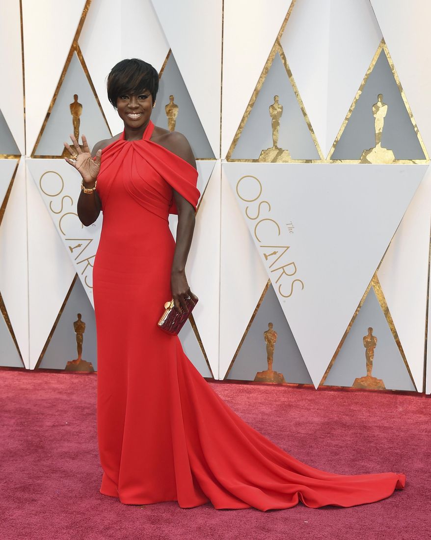 Viola Davis arrives at the Oscars on Sunday, Feb. 26, 2017, at the Dolby Theatre in Los Angeles. (Photo by Jordan Strauss/Invision/AP)