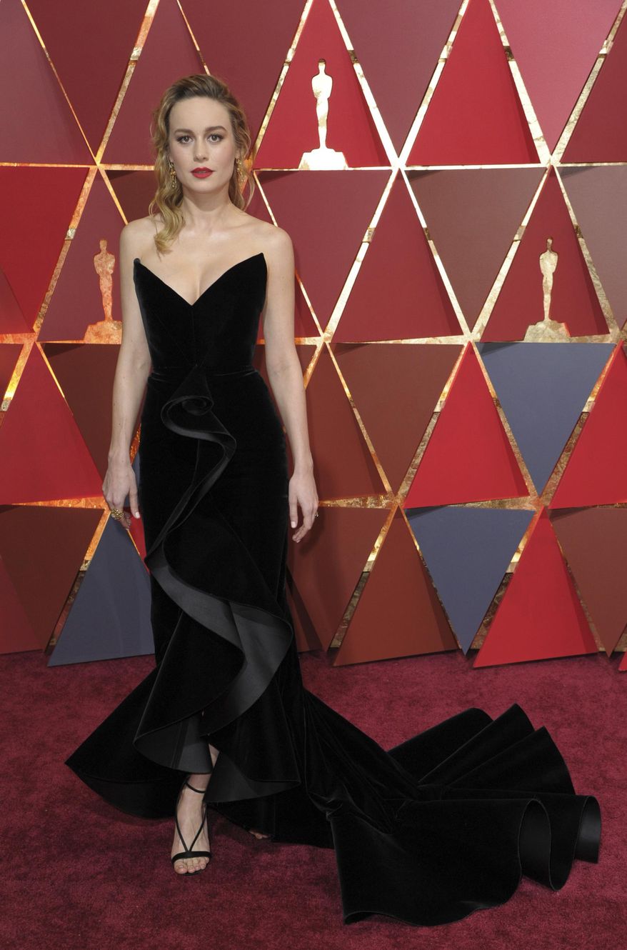 Brie Larson arrives at the Oscars on Sunday, Feb. 26, 2017, at the Dolby Theatre in Los Angeles. (Photo by Richard Shotwell/Invision/AP)