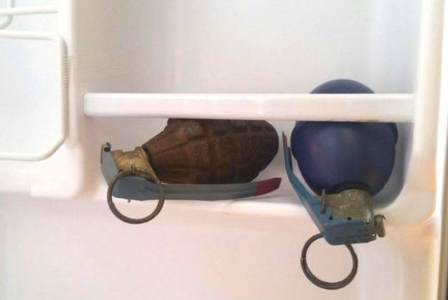 Two World War II-era grenades were found inside a nursing home in Nyack, New York, on Feb. 24, 2017. (Clarkstown Police Department)