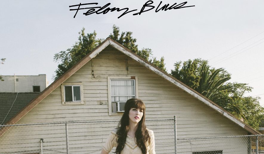 This cover image released by Forty Below Records shows "Felony Blues," the latest release by Jaime Wyatt. (Forty Below Records via AP)