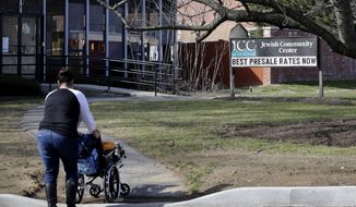 The Jewish Community Center is seen in Tarrytown, N.Y., Tuesday, Feb. 28, 2017. The latest in a wave of bomb threat hoaxes called into more than 20 Jewish community centers and schools across the country has again put administrators in the position of having to decide whether a threatening message on the other end of a phone line was enough to evacuate. (AP Photo/Seth Wenig)