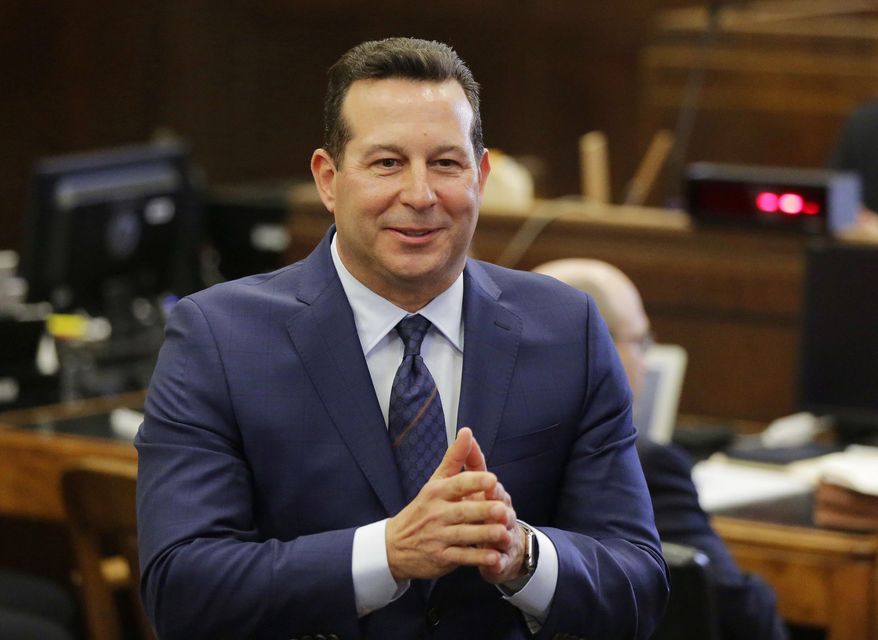 Lead defense attorney Jose Baez delivers his opening statement to the jury on he first day of former New England Patriots tight end Aaron Hernandez's double murder trial at Suffolk Superior Court on Wednesday, March 1, 2017, in Boston. Hernandez is standing trial for the July 2012 killings of Daniel de Abreu and Safiro Furtado who he encountered in a Boston nightclub. He is already serving a life sentence in the 2013 killing of semi-professional football player Odin Lloyd. (AP Photo/Stephan Savoia, Pool)
