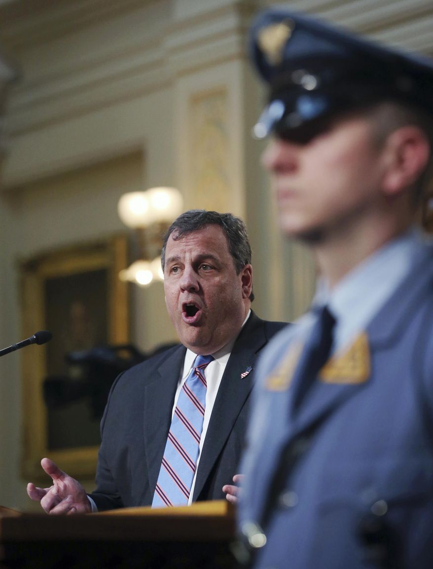 New Jersey Gov. Chris Christie delivers his budget address Tuesday, Feb. 28, 2017, in Trenton, N.J. Christie unveiled his final budget proposal as governor. (AP Photo/Mel Evans)