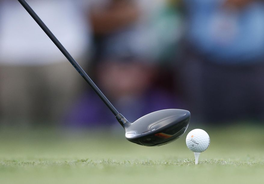 Rickie Fowler prepares to tee off on the 18th tee during the final round of the Honda Classic golf tournament, Sunday, Feb. 26, 2017, in Palm Beach Gardens, Fla. Fowler won the tournament. (AP Photo/Wilfredo Lee)