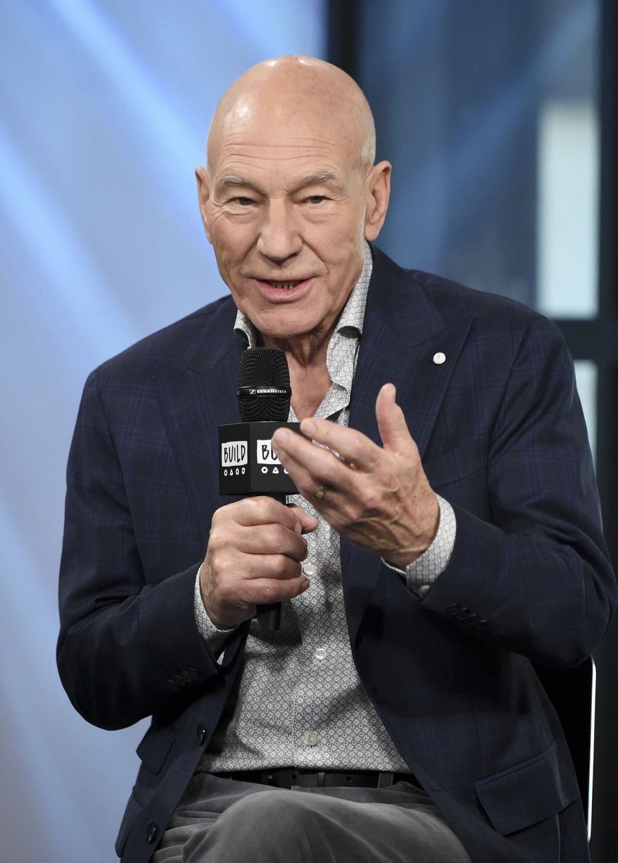 Actor Patrick Stewart participates in the BUILD Speaker Series to discuss the film "Logan" at AOL Studios on Thursday, March 2, 2017, in New York, in this file photo. The Hollywood Reporter said on Dec. 8, 2017, that the English actor is willing to reprise his role as Capt. Jean-Luc Picard in a new "Star Trek" movie should Quentin Tarantino direct the picture. (Photo by Evan Agostini/Invision/AP)