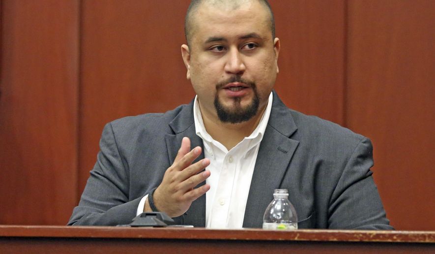 FILE - In this Sept. 13, 2016 file photo, George Zimmerman looks at the jury as he testifies in a Seminole County courtroom in Orlando, Fla. Florida doesn't just want to let people stand their ground, it also wants to make the state prove they didn't commit violence in self-defense before taking them to trial. While at least 22 states have similar laws that say people can use force — even deadly force — to defend themselves from threats, Florida could soon be the only one that spells out that prosecutors have to prove defendants weren't acting in self-defense before taking someone to trial.(Red Huber/Orlando Sentinel via AP, Pool)