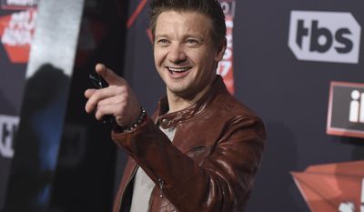 Jeremy Renner arrives at the iHeartRadio Music Awards at the Forum on Sunday, March 5, 2017, in Inglewood, Calif. (Photo by Jordan Strauss/Invision/AP)
