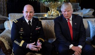 As a National Security Adviser H.R. McMaster said the Trump administration has two goals in Syria: defeating the Islamic State group and removing President Bashar Assad from power. (Associated Press/File)