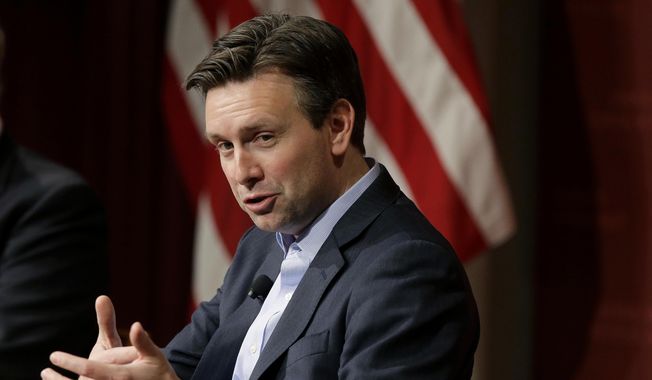 Former Obama White House press secretary Josh Earnest participates in a forum called &amp;quot;The Press &amp;amp; the Presidency,&amp;quot; Tuesday, March 7, 2017, at the John F. Kennedy School of Government on the campus of Harvard University, in Cambridge, Mass. (AP Photo/Steven Senne) ** FILE **