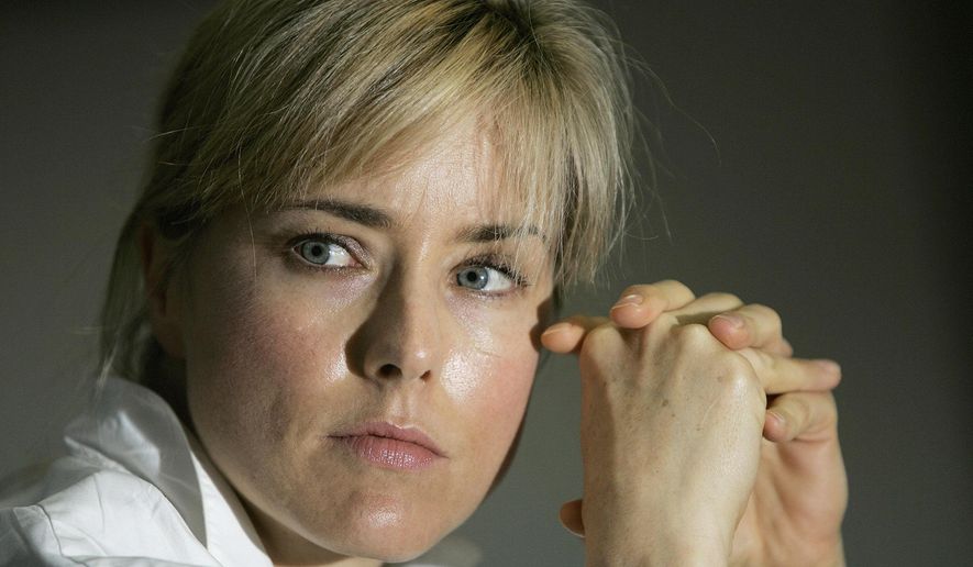 FILE - In this Thursday, March 6, 2008, file photo, U.S. actress Tea Leoni, looks on during a news conference in Hanoi, Vietnam. The Philippine government, Tuesday, March 7, 2017, has protested the depiction of a fictional leader of its country who makes a pass at the female U.S. Secretary of State, played by Leoni, in the U.S. network CBS drama "Madam Secretary." (AP Photo/Chitose Suzuki, File)