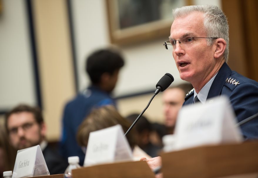 U.S. Air Force Gen. Paul J. Selva, vice chairman of the Joint Chiefs of Staff, testifies during a House Armed Services Committee hearing on Capitol Hill, March 7, 2017. (DoD Photo by U.S. Army Sgt. James K. McCann) ** FILE **