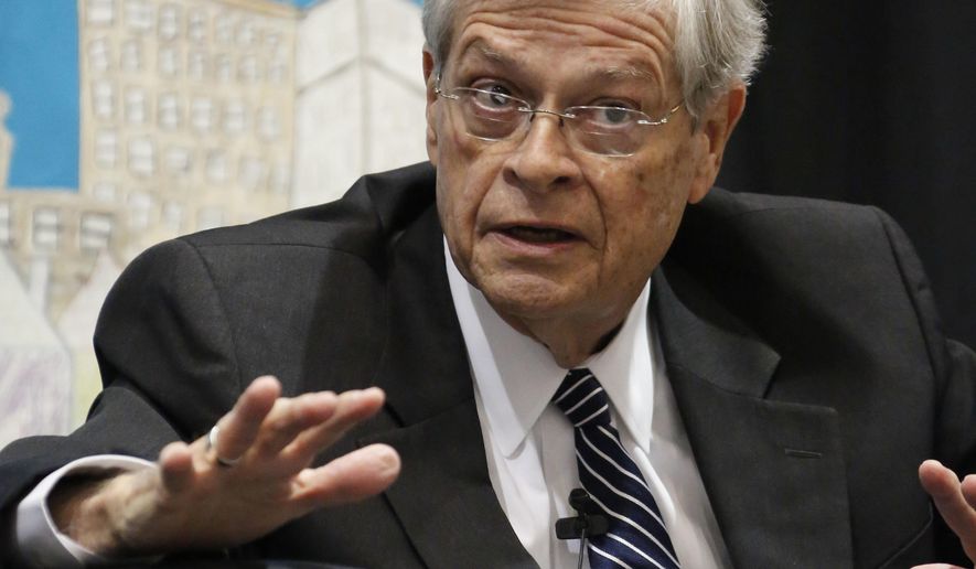 FILE - In this Nov. 14, 2013 file photo, Wells Church pastor Rev. Keith Tonkel participates in a discussion about the challenges Mississippi's capital city faces in Jackson. Tonkel, one of 28 white United Methodist ministers who signed a statement condemning segregation and racism in the Deep South in 1963, has died. Wells United Methodist Church, where he had been pastor since 1969, announced that Tonkel died Wednesday, March 8, 2017 in Jackson, where he had been hospitalized for pneumonia and blood clots in his lungs. He was 81. (AP Photo/Rogelio V. Solis)