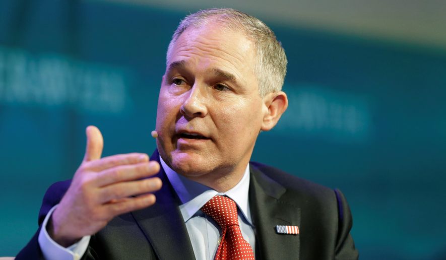 EPA Administrator Scott Pruitt said Thursday on CNBC&#39;s &quot;Squawk Box&quot; program that he does not believe that carbon dioxide is a primary contributor to global warming. (Associated Press)
