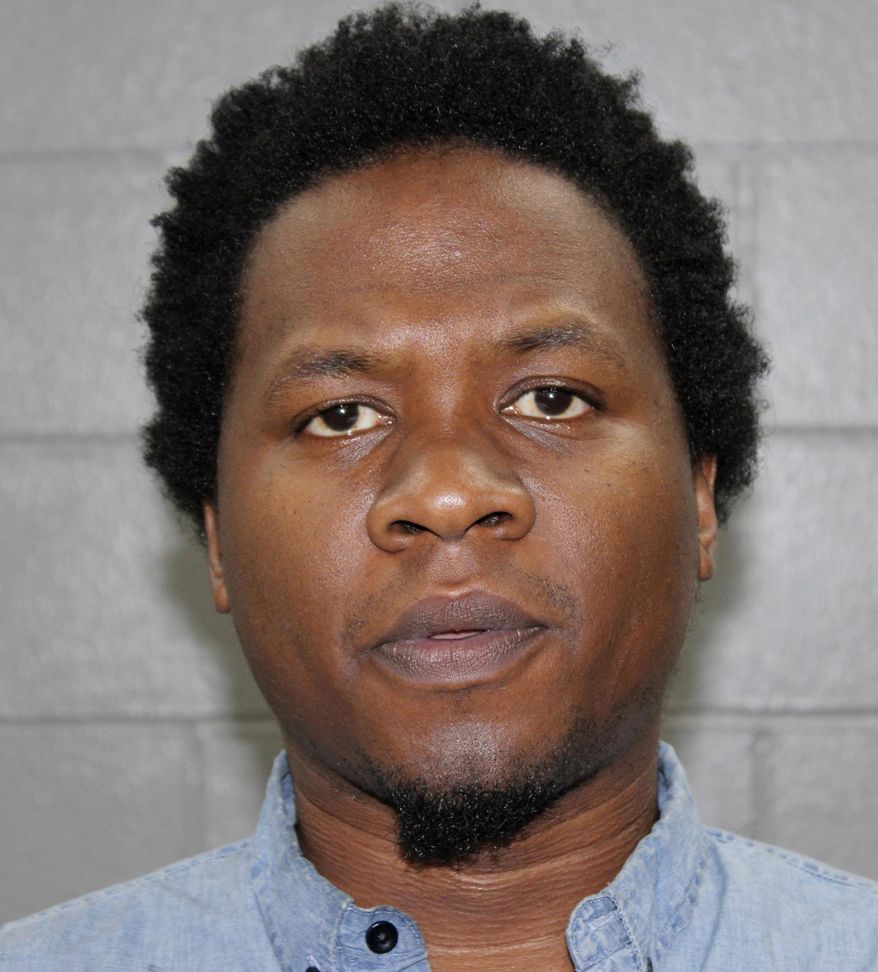 This undated photo provided by the Warren County Sheriff's Department in Warrenton, Mo., shows Juan Thompson, of St. Louis. Thompson, who is accused of making bomb threats to several Jewish centers across the country, was in federal court in Missouri on Wednesday, March 8, 2017, to determine whether he can be released on bail. U.S. Magistrate Judge David Noce did not immediately issue a ruling. (Warren County Sheriff's Department via AP)