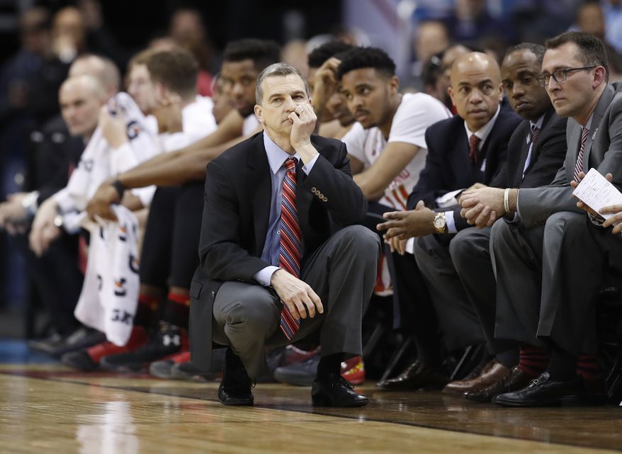 Maryland head coach Mark Turgeon reacts during the second half of an NCAA college basketball game against Wisconsin in the Big Ten tournament, Friday, March 10, 2017, in Washington. Northwestern won 72-64. (AP Photo/Alex Brandon) **FILE**