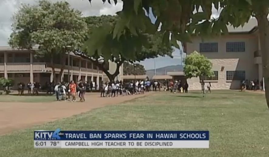 John Sullivan, a social studies teacher at Campbell High School in Ewa Beach, Hawaii, faces disciplinary action after he told faculty members in an email that he wouldn't teach students who were in the U.S. illegally. (KITV)