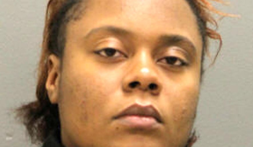 This undated photo provided by the Chicago Police Department shows Yasmine Elder. Elder has been ordered held on $1 million bond for forcing her boyfriend to drink bleach, leading to his death. Prosecutors said during a Thursday, March 9, 2017 bond hearing that Elder and Darius Ellis were arguing in a van Monday but the argument turned physical and Elder got the upper hand. (Chicago Police Department via AP)