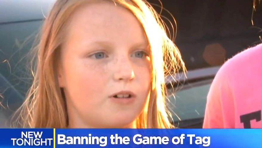 Gold Ridge Elementary School in Folsom, California, banned touch football games and 'tag' due to fears that students were being too rough. (CBS-13 Sacramento screenshot)