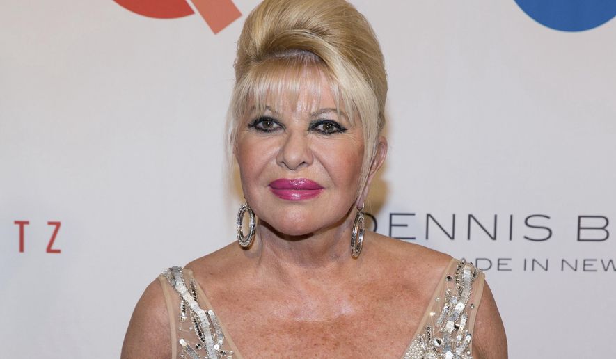 FILE - In this May 9, 2016 file photo, Ivana Trump, ex-wife of President Donald Trump, attends the Fashion Institute of Technology Annual Gala benefit in New York. Ivana Trump, the first wife of President Donald Trump, is writing a memoir which will focus on the couple’s three children. “Raising Trump” will be published Sept. 12, 2017, by Gallery Books. (Photo by Michael Zorn/Invision/AP, File)