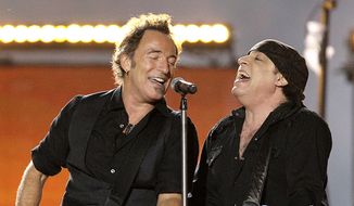 Bruce Springsteen and the E Street Band - Super Bowl XLIII (2009) Bruce Springsteen, left, and Steven Van Zandt, of Bruce Springsteen and the E Street Band, perform at halftime at the NFL Super Bowl XLIII football game between the Arizona Cardinals and Pittsburgh Steelers in Tampa, Fla. (AP Photo/Winslow Townson)