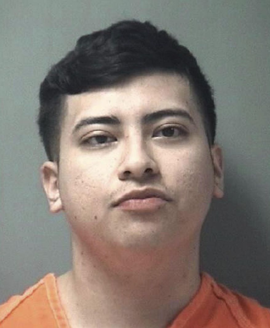This undated photo provided by the Texas City Police Department shows Andres Arturo Villagomez. Villagomez and his girlfriend Karinthya Sanchez Romero have been indicted on charges arising from the cyberbullying of the man's ex-girlfriend until her suicide. The Galveston couple is accused of actions that investigators say drove 18-year-old Brandy Vela to fatally shoot herself in the chest on Nov. 29. 2016 at her family's home in Texas City, about 10 miles northwest of Galveston. (Texas City Police Department via AP)