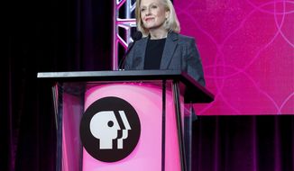 FILE - In this Jan. 15, 2017 file photo, President and CEO Paula Kerger speaks at the PBS&#39;s Executive Session at the 2017 Television Critics Association press tour in Pasadena, Calif. President Donald Trump&#39;s 2018 budget proposal plans to kill funding for the Corporation for Public Broadcasting (CPB). &amp;quot;We&#39;re celebrating the 50th anniversary of the Public Broadcasting Act, what I think has been the most successful public-private partnership _ how ironic it would be if we were defunded this year,&amp;quot; said Kerger, (Photo by Willy Sanjuan/Invision/AP, File)