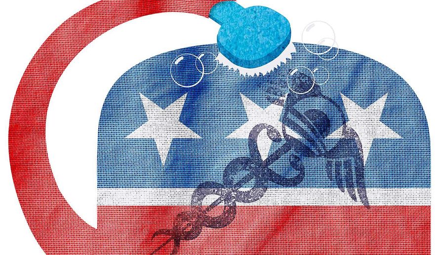 Obamacare Stain on the GOP Illustration by Greg Groesch/The Washington Times