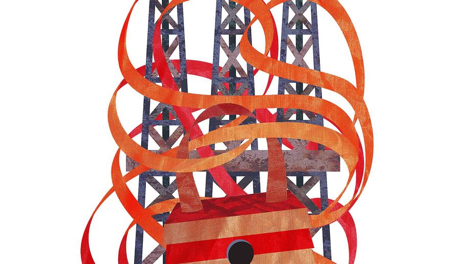 Energy Industry Red Tape Illustration by Greg Groesch/The Washington Times