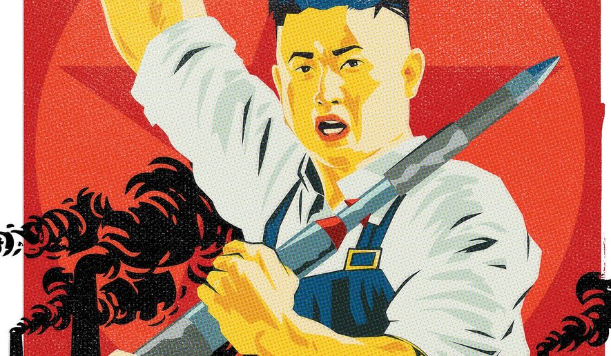 Illustration on Kim&#x27;s North Korea by Linas Garsys/The Washington Times