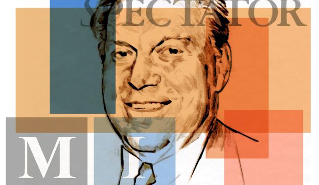 Illustration of Chuck Brunie by Alexander Hunter/The Washington Times