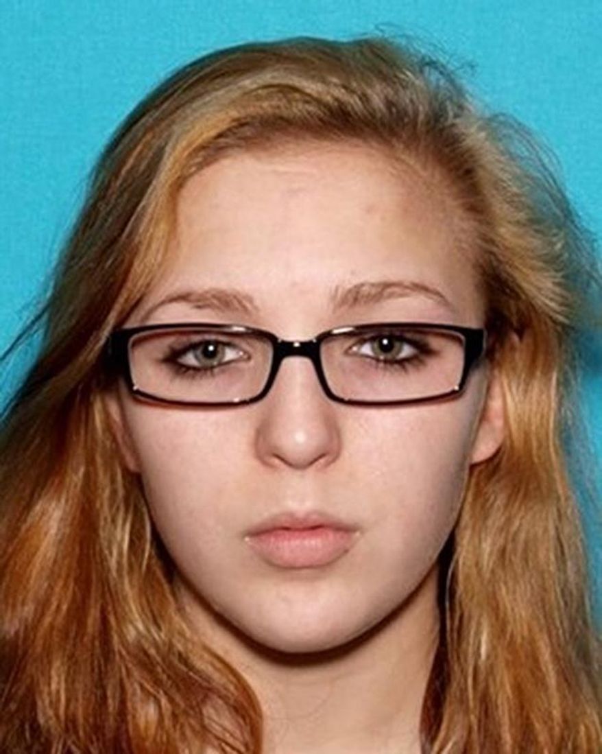 This undated photo released by the Tennessee Bureau of Investigations shows Elizabeth Thomas in Tennessee. The Tennessee Bureau of Investigation said it remains "extremely concerned" about the well-being of Thomas, a high school student who was last seen Monday, March, 13, 2017, in Columbia, Tenn. (Tennessee Bureau of Investigations via AP)
