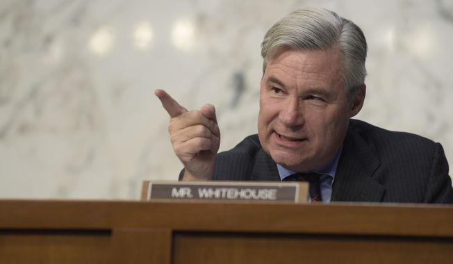 Senate Judiciary Committee member Sheldon Whitehouse, Rhode Island Democrat, says he specifically wants answers about the leaks surrounding President Trump&#x27;s former national security adviser, Michael Flynn, who resigned over contacts with Russia. (Associated Press/File)